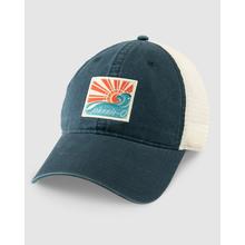 Mens Red Sun Trucker Hat