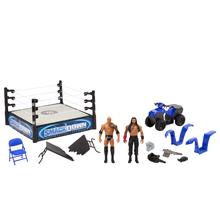 WWE Playset Wrekkin Slam - Smackdown With Ring, Vehicle, & 2 Figures by Mattel