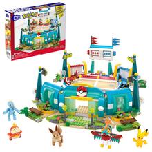 Mega Pokemon Traning Stadium Building Toy Kit, With 5 Action Figures (1101 Pieces) For Kids by Mattel