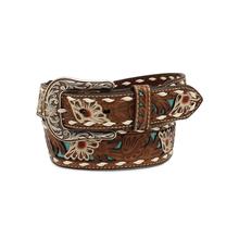 Women's White Flower Embroidery Belt by Ariat