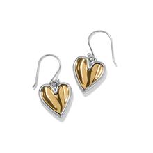 Cascade Heart Reversible French Wire Earrings by Brighton in Richland Hills TX