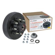 Lippert 12" Brake Drum Hub Complete Kit with Installed Bearings - 8 on 6.5", 1/2" Stud, 7,000-lb. Axles #2024013260 by LIPPERT