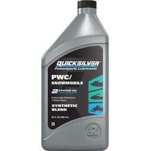 Quicksilver 2-Stroke PWC/Snowmobile Engine Oil, Premium Synthetic Blend, 1 Quart by Mercury Marine