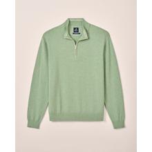 Mens Desmond Plaited Cotton Blend 1/4 Zip Pullover by Johnnie-O