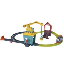 Thomas & Friends Fix 'Em Up Friends Toy Train Set With Carly, Sandy And Motorized Thomas by Mattel