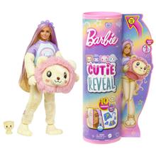 Barbie Cutie Reveal Doll & Accessories, Cozy Cute Tees Lion, "Hope" Tee, Purple-Streaked Blonde Hair, Brown Eyes