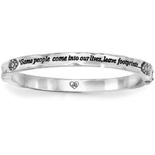 Footprints Hinged Bangle by Brighton in Reading PA