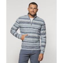 Mens Weavers Striped 1/4 Zip Pullover