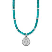 Mosaic Turquoise Teardrop Necklace by Brighton