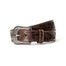 Men's Leather 1.5" Stamped Buckle Belt