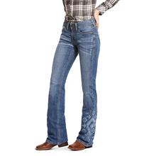 Women's R.E.A.L. Perfect Rise Stretch Indigo Aztec Boot Cut Jean by Ariat