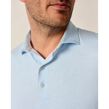 Men's Lyndon Striped Jersey Performance Polo by Johnnie-O in CLOVER SC