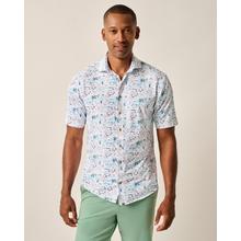 Mens Short Sleeve Hangin' Out Button Up Shirt - Making Waves by Johnnie-O in CLOVER SC