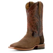 Men's Circuit Gritty Wide Square Toe Cowboy Boots in Ranch Brown Suede Hickory Smoke by Ariat