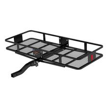 CURT 60" x 24" Black Steel Basket Cargo Carrier (Folding 2" Shank, 500 lbs.) by LIPPERT