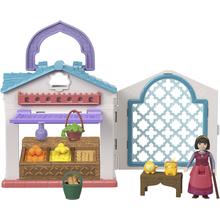 Disney's Wish Dahlia's Rosas Marketplace Playset, Dahlia Micro Doll, Star Figure & 9 Accessories