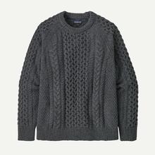 Recycled Wool-Blend Cable Knit Crewneck Sweater by Patagonia
