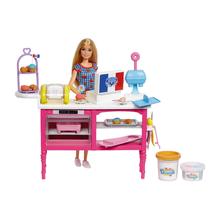 Barbie Doll And Accessories, Malibu Doll And 18 Pastry-Making Pieces, It Takes Two Cafe by Mattel