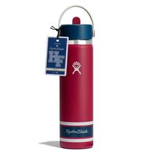 24 oz Wide Mouth with Flex Straw Cap - Campus Red by Hydro Flask