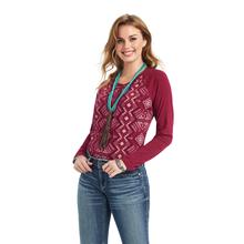 Women's REAL Printed Henley Shirt