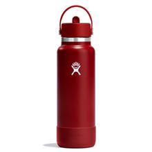 40 oz Wide Mouth with Flex Straw Cap - Lychee Red by Hydro Flask