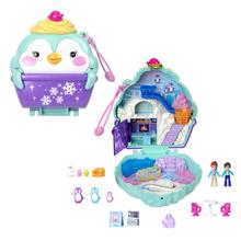 Polly Pocket Dolls And Playset, Travel Toys, Snow Sweet Penguin Compact by Mattel