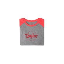 Women's Baseball T, Grey Red/Frost Grey by Taylor Guitars in Ellenton FL