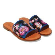 Akira Embroidered Slide Sandals by Brighton in Primos PA