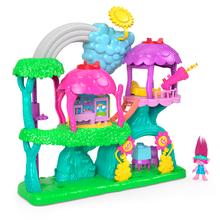 Imaginext Dreamworks Trolls Lights & Sounds Rainbow Treehouse Playset With Poppy, 7 Pieces by Mattel