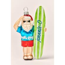 Surfer Santa Holiday Ornament by Johnnie-O in Camarillo CA