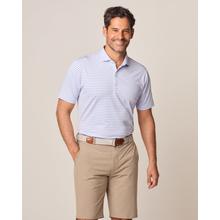 Mens Reese Striped Jersey Performance Polo