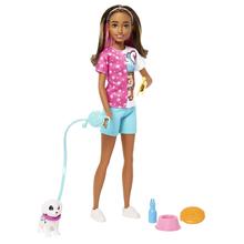 Barbie Skipper Doll And Dog Walker Set With Puppy And Accessories, First Jobs by Mattel