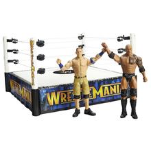 WWE Wrestlemania 29 Superstar Ring With The Rock & John Cena Action Figures by Mattel