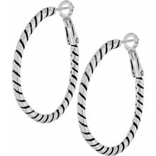 Twist Oval Hoop Charm Earrings by Brighton