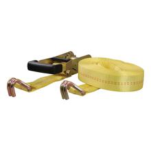 CURT 27 Ft Yellow Cargo Strap with J-Hooks (3,333 lbs) by LIPPERT
