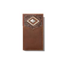 Men's Diamond Emboss Brown Rodeo Wallet