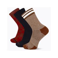 Merrell Wool Everyday Crew Sock 3 Pack Brown Assorted by Chaco