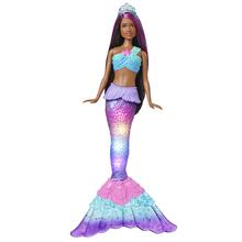 Mermaid Barbie Doll With Water-Activated Twinkle Light-Up Tail, Purple-Streaked Hair