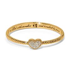 Celestia Heart Hinged Bangle by Brighton