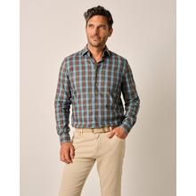 Mens Tucked Cotton Blend Button Up Shirt - Carrillo