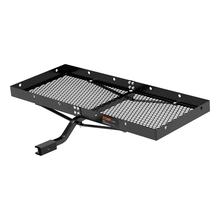 CURT 48" x 20" Black Steel Tray Cargo Carrier (1-1/4", 2" Adapter, 300 lbs.) by LIPPERT