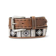 Mens Woven Geo Inlay Belt