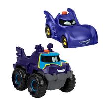 Fisher-Price DC Batwheels Light-Up 1:55 Scale Toy Cars, Bam The Batmobile & Buff, 2 Pieces by Mattel