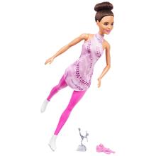 Barbie Careers Figure Skater Doll & Accessories, Brunette In Removable Skate Outfit With Trophy by Mattel