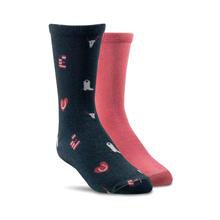 Unisex Western Love Kids Classics Crew Sock 2 Pair Multi Color Pack by Ariat