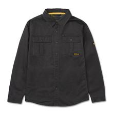 Men's Waxed Cotton Shirt Jacket Black by CAT Footwear