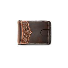 Men's Bifold Wallet Embroidery Scallop