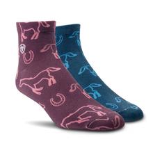 Women's Horseshoe Frolic Ankle Sock 2 Pair Multi Pack