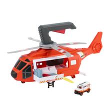 Matchbox Action Drivers Matchbox Rescue Helicopter,16-In Large-Scale Helicopter With 1:64 Scale Die-Cast Toy Ambulance