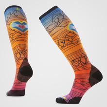 Unisex  Ski Geo Peaks Print Over The Calf Socks by Smartwool